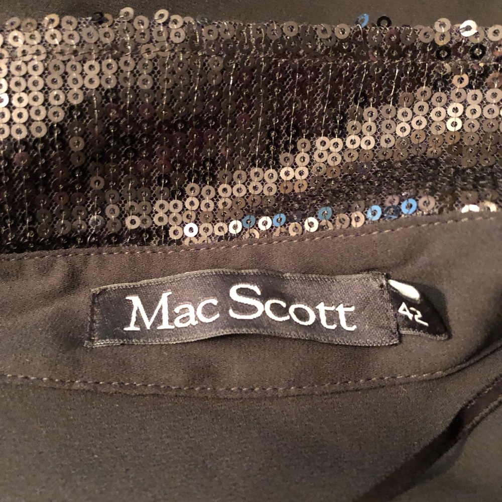 Mac Scott Long Sleeve Sequence Collar/Rhinestone … - image 2